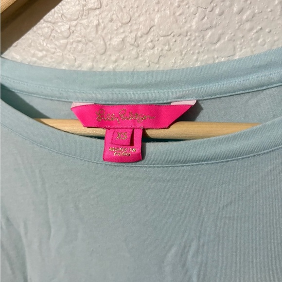 Lilly Pulitzer Finn Pineapple Color Block Long Sleeve T-Shirt Top XS - Picture 4 of 8